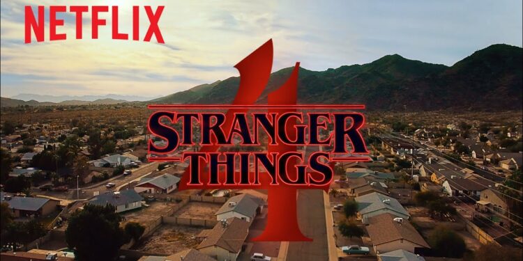 Stranger Things Bienvenidos a California. Foto de archivo.