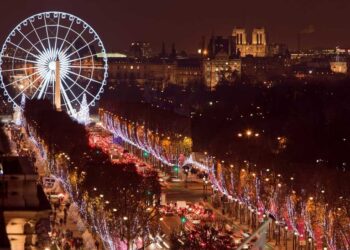 Paris Francia, Nochevieja festividad. Foto de archivo.