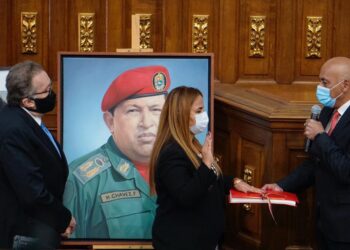 Iris Varela y Jorge Rodríguez. Foto de archivo.