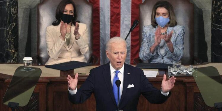 Presidente de EEUU Joe Biden, Congeso de EEUU. Foto agencias.