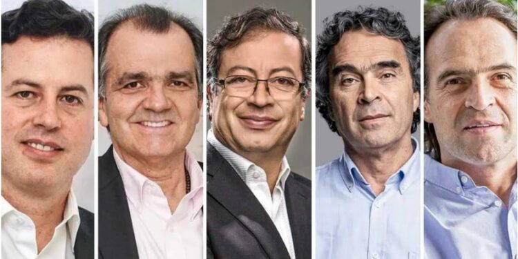 Candidatos presidenciales Colombia. Foto collage.