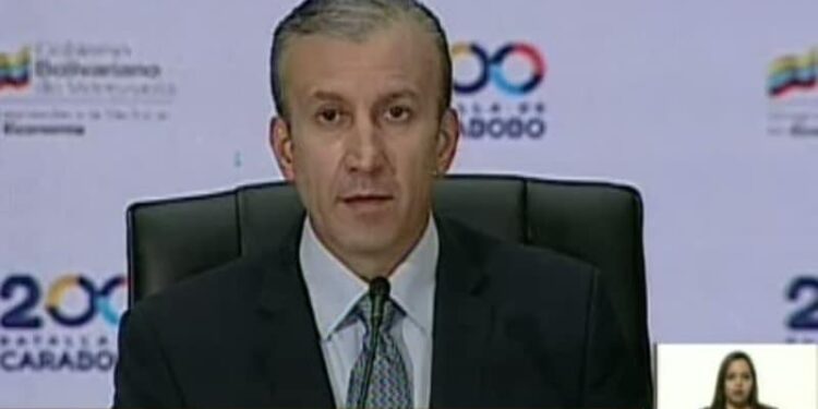 El ministro de Petróleo del régimen de Nicolás Maduro, Tarek El Aissami. Foto captura de video.