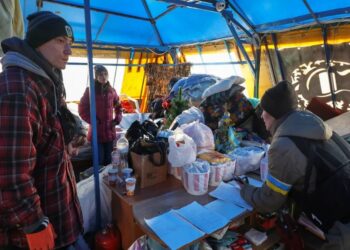 Ayuda humanitaria en Ucrania. Foto agencias.