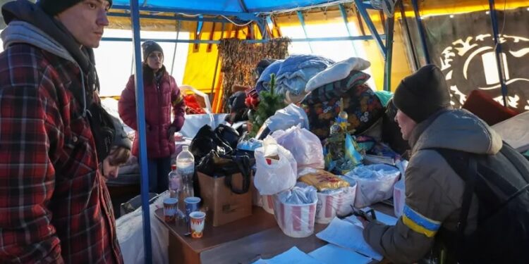 Ayuda humanitaria en Ucrania. Foto agencias.