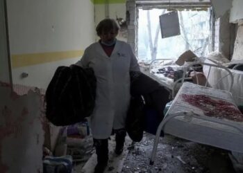 Mariúpol, Ucrania, Hospital de maternidad. Bombardeo rusia. FOTO AP.