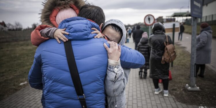 Ukrainian refugees in Poland.