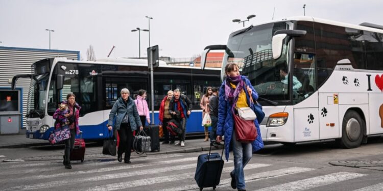 Refugiados ucranianos. Foto agencias.