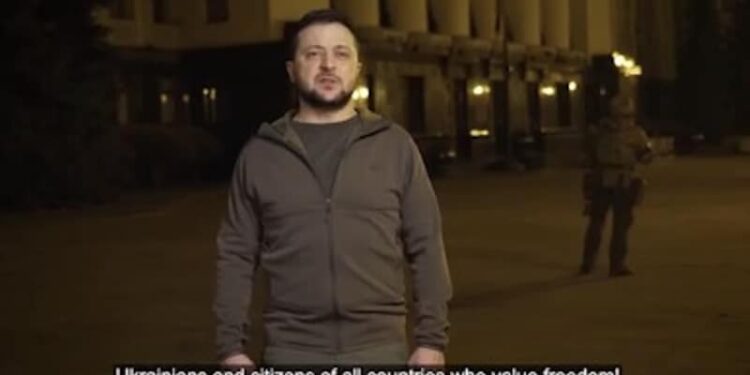 Volodymyr Zelensky, presidente de Ucrania. Foto captura de video.