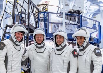 Los Astronautas de misión privada Ax-1. Foto agencias.