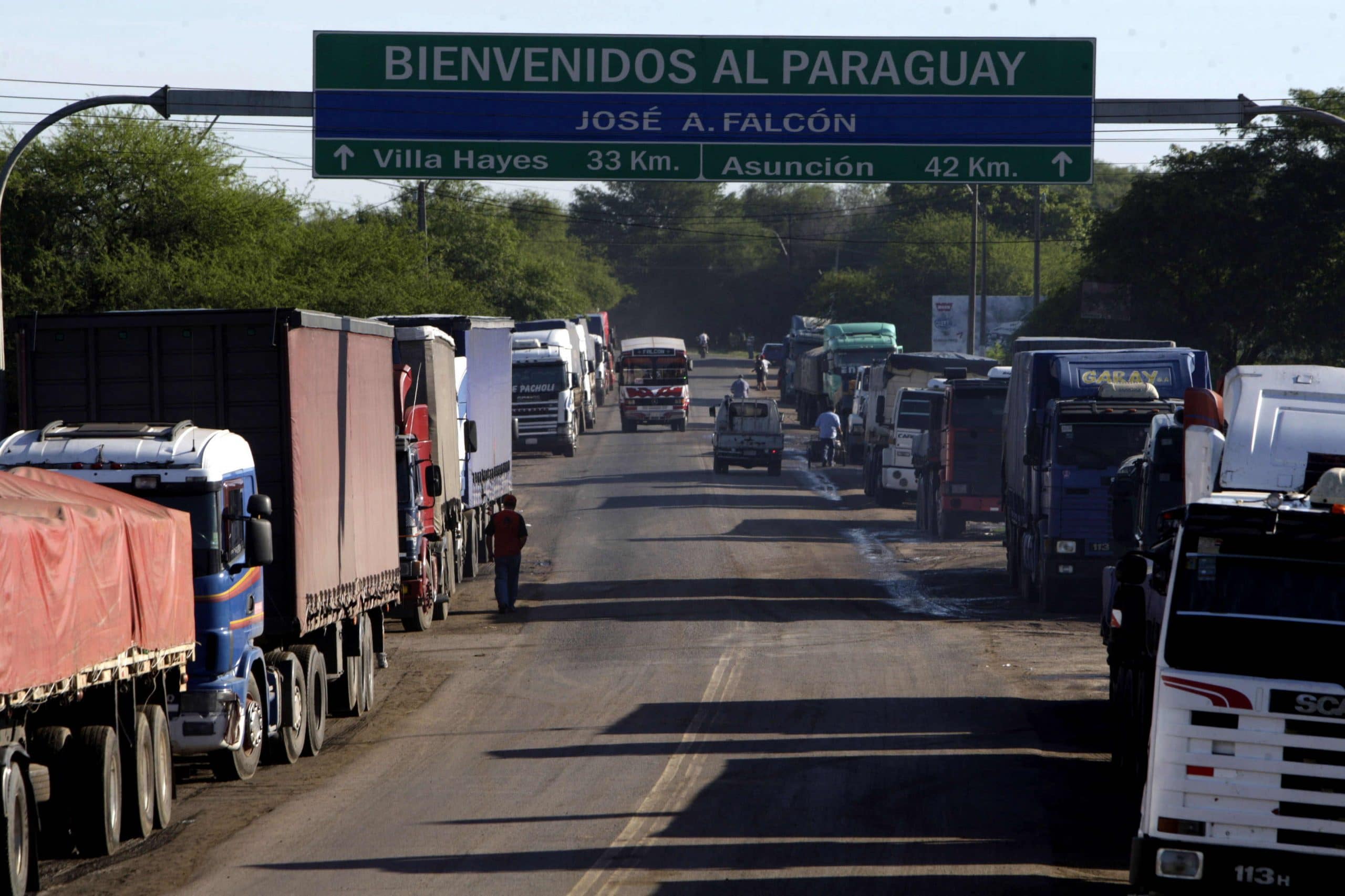 Paraguay, frontera. Foto de archivo.