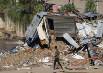 Sudáfrica, inundaciones. Foto agencias.