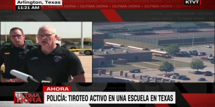 Tiroteo Escuela Texas, EEUU. Foto captura de video.