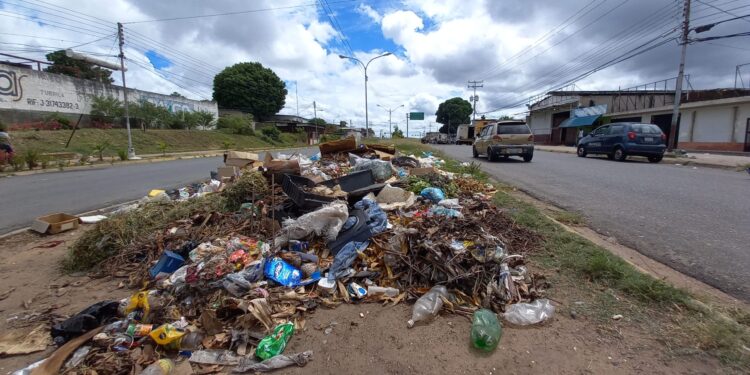 Calles repletas de basura Ciudad-Guayana. Foto Centro de Comunicación Nacional.