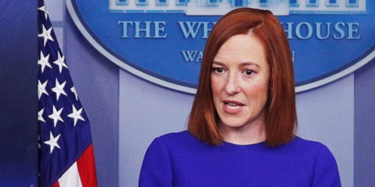 La portavoz de la Casa Blanca, Jen Psaki. Foto de archivo.