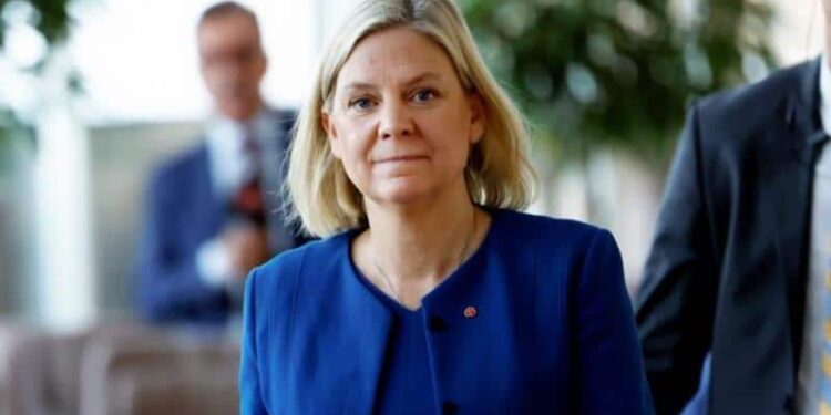 La primera ministra de Suecia, Magdalena Andersson. Foto de archivo.