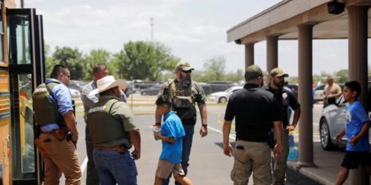 Texas, escuela tiroteo. Foto de archivo.