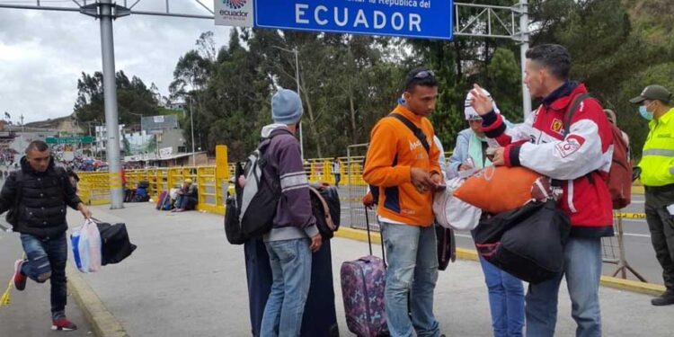 Venezolanos en Ecuador. Foto de archivo.