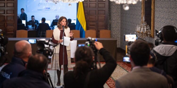 Vicepresidenta y canciller de Colombia, Marta Lucía Ramírez. Foto Prena