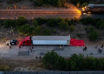 El tráiler en Texas. Foto agencias.