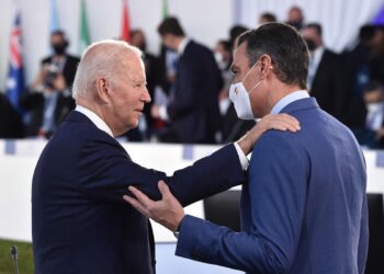 Presidente de EEUU, Joe Biden y su homólogo de Espala Pedro Sánchez. Foto de archivo.