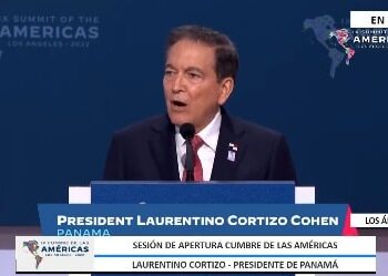 Presidente de Panamá, Laurentino Cortizo Cohen. Foto captura de video.