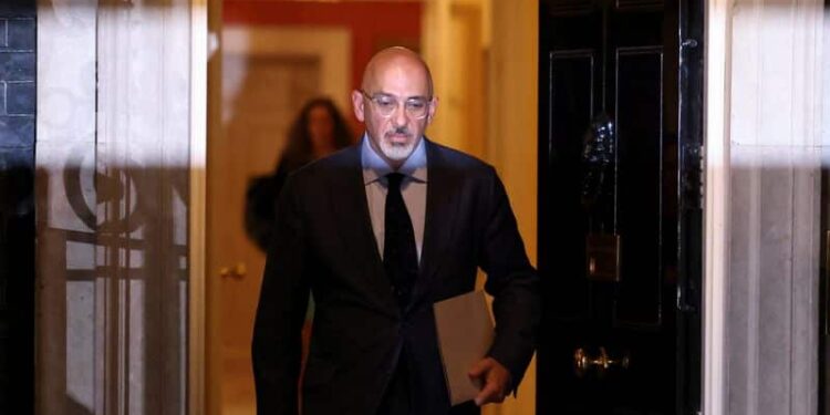 British new Finance Minister Nadhim Zahawi leaves 10 Downing Street, in London, Britain, July 5, 2022. REUTERS/Henry Nicholls