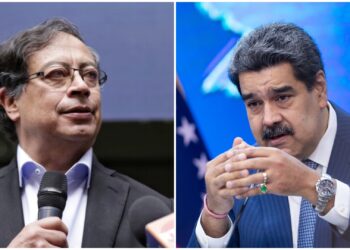 Gustavo Petro, Nicolás Maduro. Foto collage.