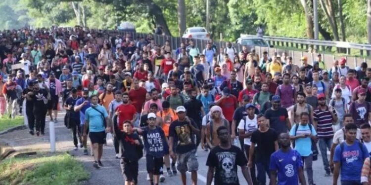 México, migrantes y refugiados en la ciudad mexicana de Tijuana. Foto EFE.