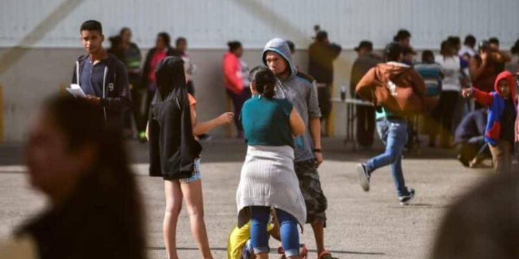 Migrantes venezolanos en México. Foto EFE Miguel Sierra.