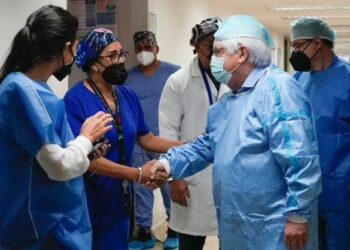 El jefe humanitario de la ONU, Martin Griffiths en Venezuela. Foto agencias.