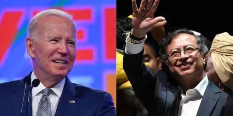 Joe Biden. Gustavo Petro. Foto collage.