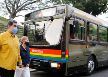 Maduro, Metro de Caracas. Foto prensa.