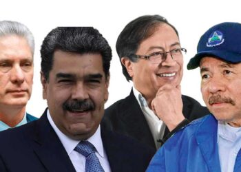 Miguel Díaz-Canel, Nicolás Maduro, Gustavo Petro, Daniel Ortega. Foto Semana.