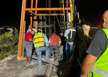 Trabajos de rescate de los mineros en México. Foto agencias.
