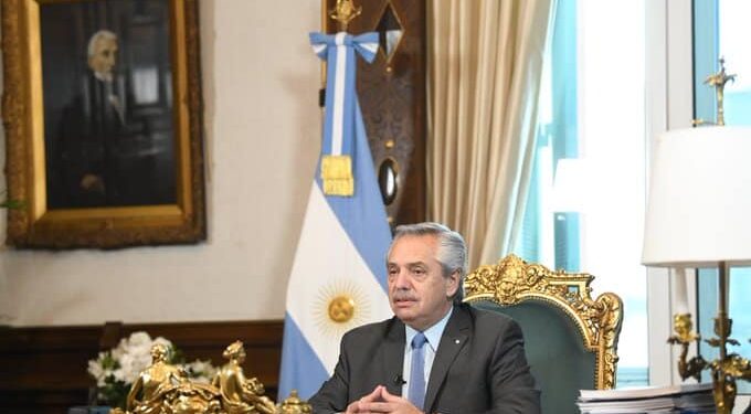 Alberto Fernández, presidente de Argentina. Foto @CasaRosada