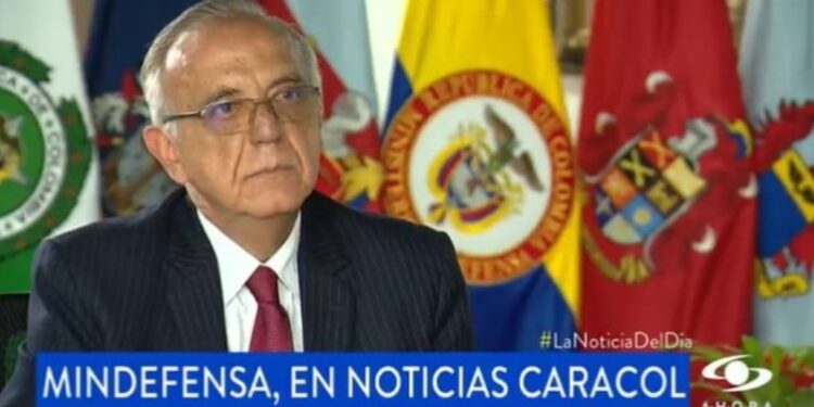 El ministro de Defensa de Colombia, Iván Velásquez. Foto captura de video.