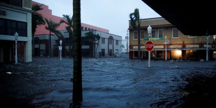 Inundaciones Florida. Huracán Ian. Foto Infobae