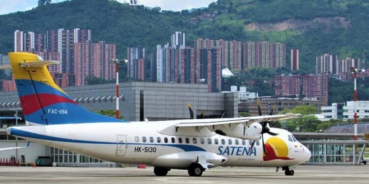 La aerolínea colombiana Satena. Foto de archivo.