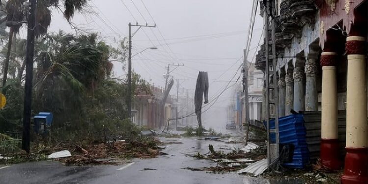 Paso del huracán Ian en Cuba. Foto agencias.