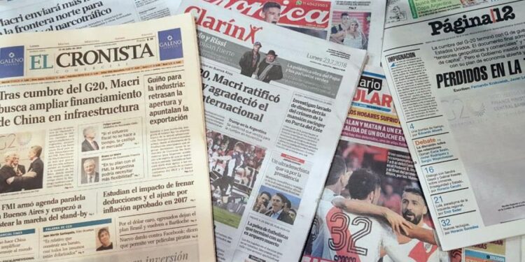 Periodismo en Argentina. Foto de archivo.