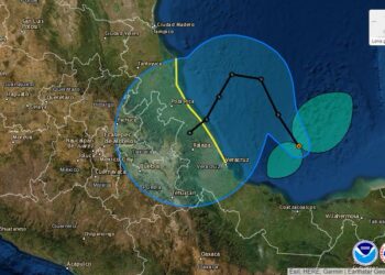 Tormenta tropical Karl. Foto @SkyAlertStorm