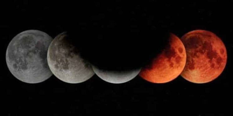 El eclipse lunar, Foto referencial.