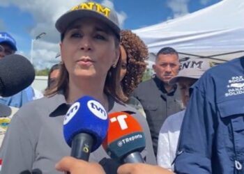 La directora del Servicio Nacional de Migración (SNM) de Panamá, Samira Gozaine. Foto captua de video.