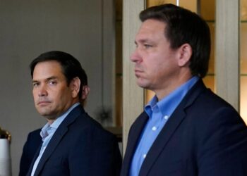 Marco Rubio y Ron DeSantis. Foto de archivo.