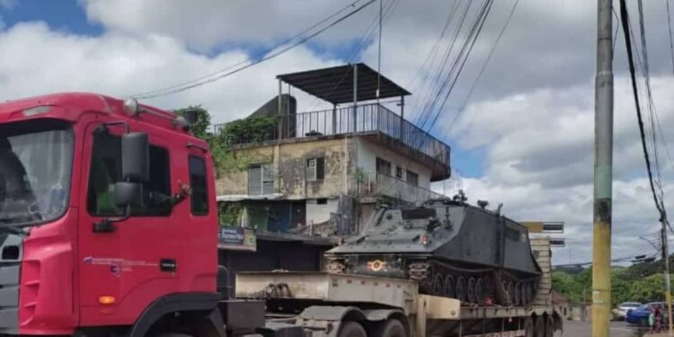 Militarización en Tumeremo. Foto Provea