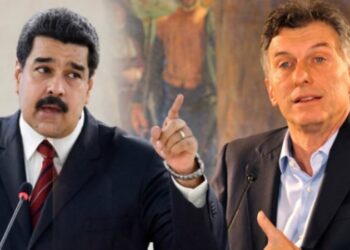 Nicolás Maduro. Mauricio Macri. Foto Collage.