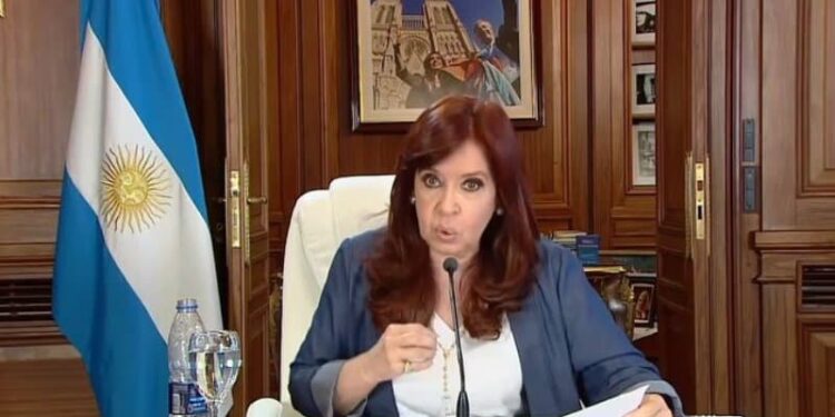 Cristina Kirchner. Foto captura de video.