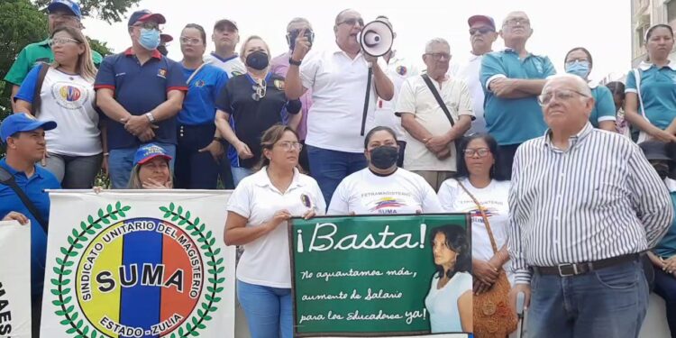 Sindicato Unitario del Magisterio del estado Zulia. Foto Twitter.