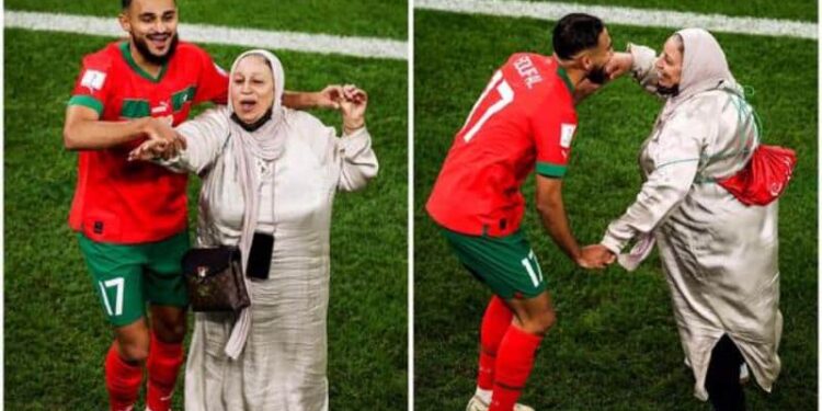 Sofiane Boufal, bailando con su madre, Marruecos. Foto collage