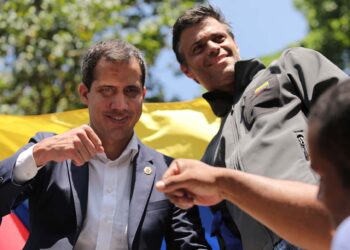 Juan Guaidó y Leopoldo López. Foto agencias.